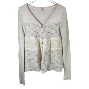 Elegant Cream Lace Women's Sweater